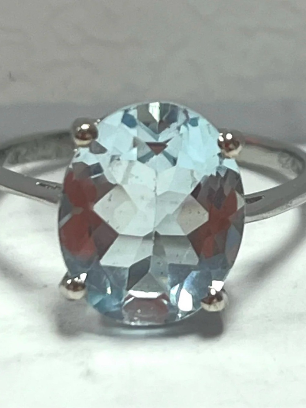 Sterling Silver Blue Topaz Ring JTV